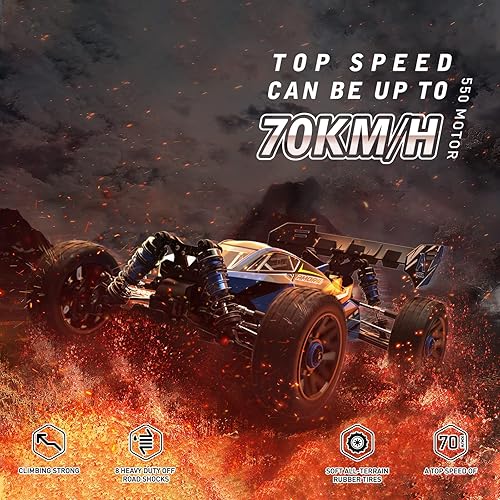 Miniatura 2 de AMORIL Coches RC rápidos 114 para adultos velocidad máxima 70KMH auto de control remoto para pasatiempos camión grande 4X4 todoterreno juguete de