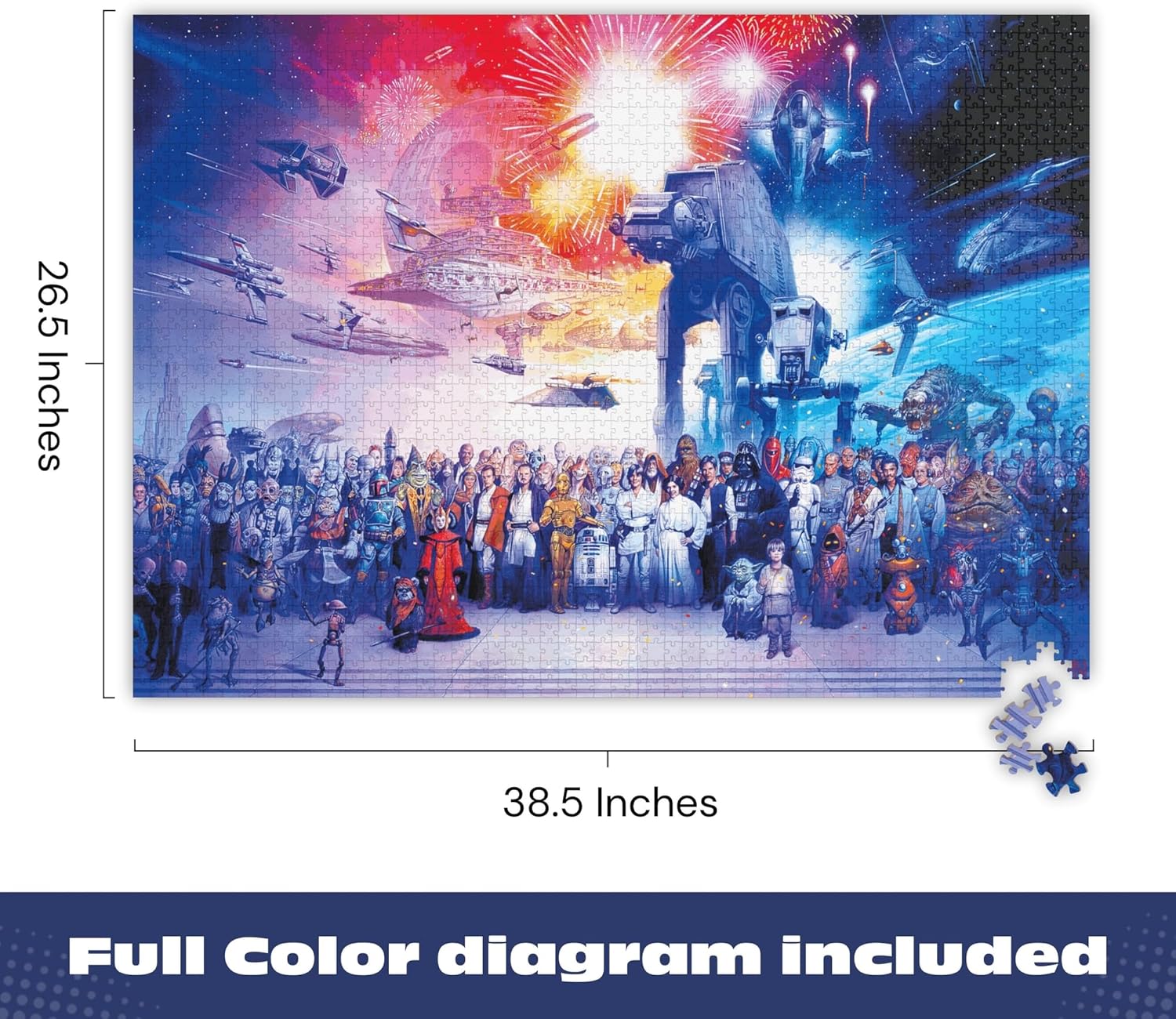 Buffalo Games - Star Wars™ - You were The Chosen One - 2000 Piece Jigsaw Puzzle for Adults - Challenging Puzzle Perfect for Game Nights - Finished Size is 38.50 x 26.50