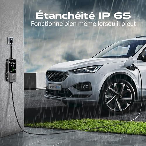 VDLPOWEREU Chargeur Voiture Electrique 3,68kW | 6-16A | 10M, EV Chargeur Schuko Type 2 Courant Commutable avec Affichage, Câble Recharge Véhicule Electrique Rapide IP65 (IEC62196-2) - 5