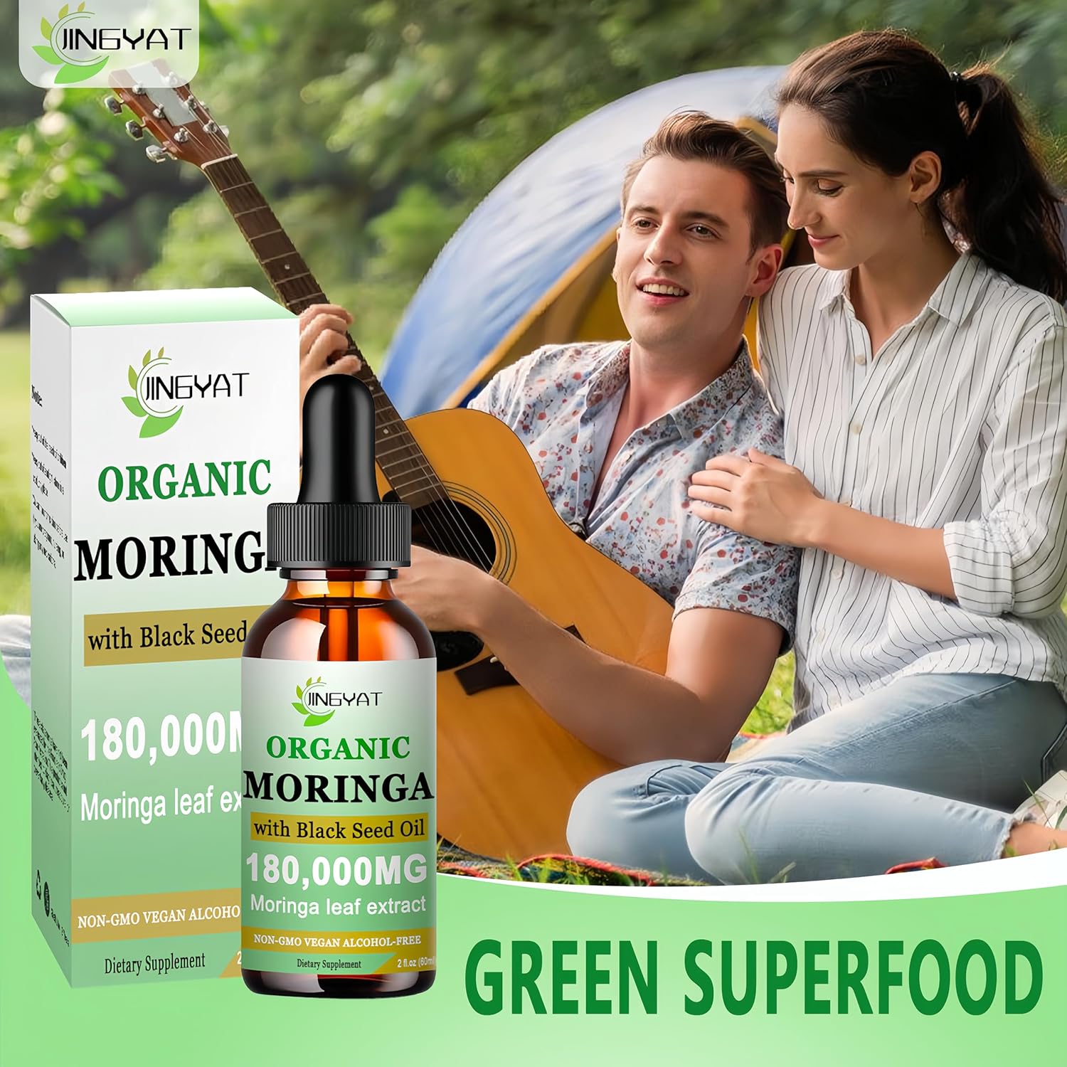 Organic Moringa Liquid Drops,Pure Moringa Oleifera Leaves Extract w/Black Seed Oil Supplement for Energy,Skin,Gut Health,Immune,Natural Antioxidant Superfood More Potency Than Powder(2 Fl Oz) - Image 7