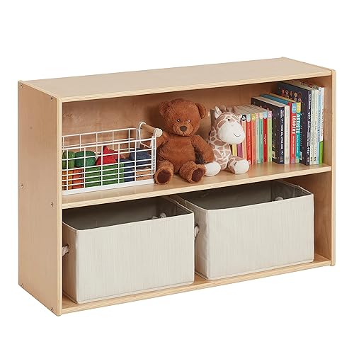 Miniatura 12 de ECR4Kids Streamline 2-Shelf Storage Cabinet, 24in, Kid's Bookshelf, Natural Natural,Gris (Grey Wash),Blanco Cal,https://www.amazon.com/dp/undefined