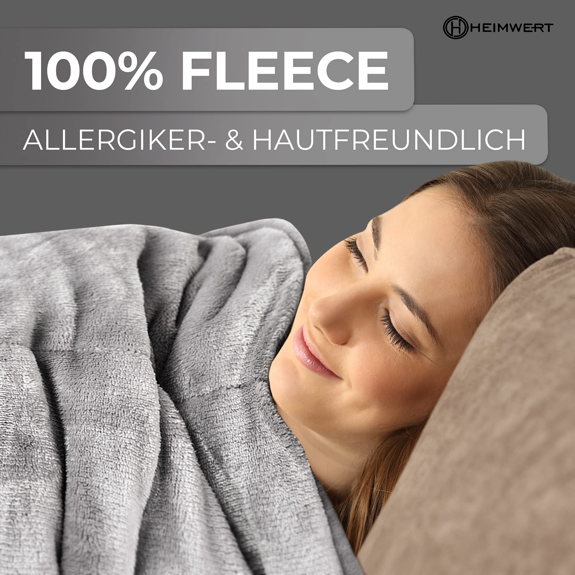 Heimwert Gewichtsdecke Therapiedecke Weighted Blanket 4 kg Schwere Decke für Tiefen Schlaf