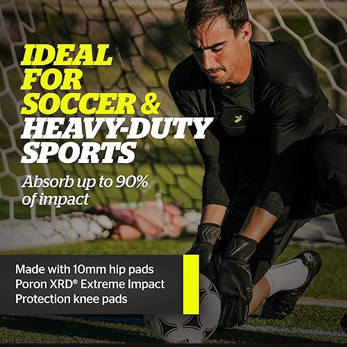 Miniatura 2 de Storelli BodyShield 34 Goalkeeper Leggings 2  34 Length Padded Soccer Pants  Enhanced Lower Body Protection