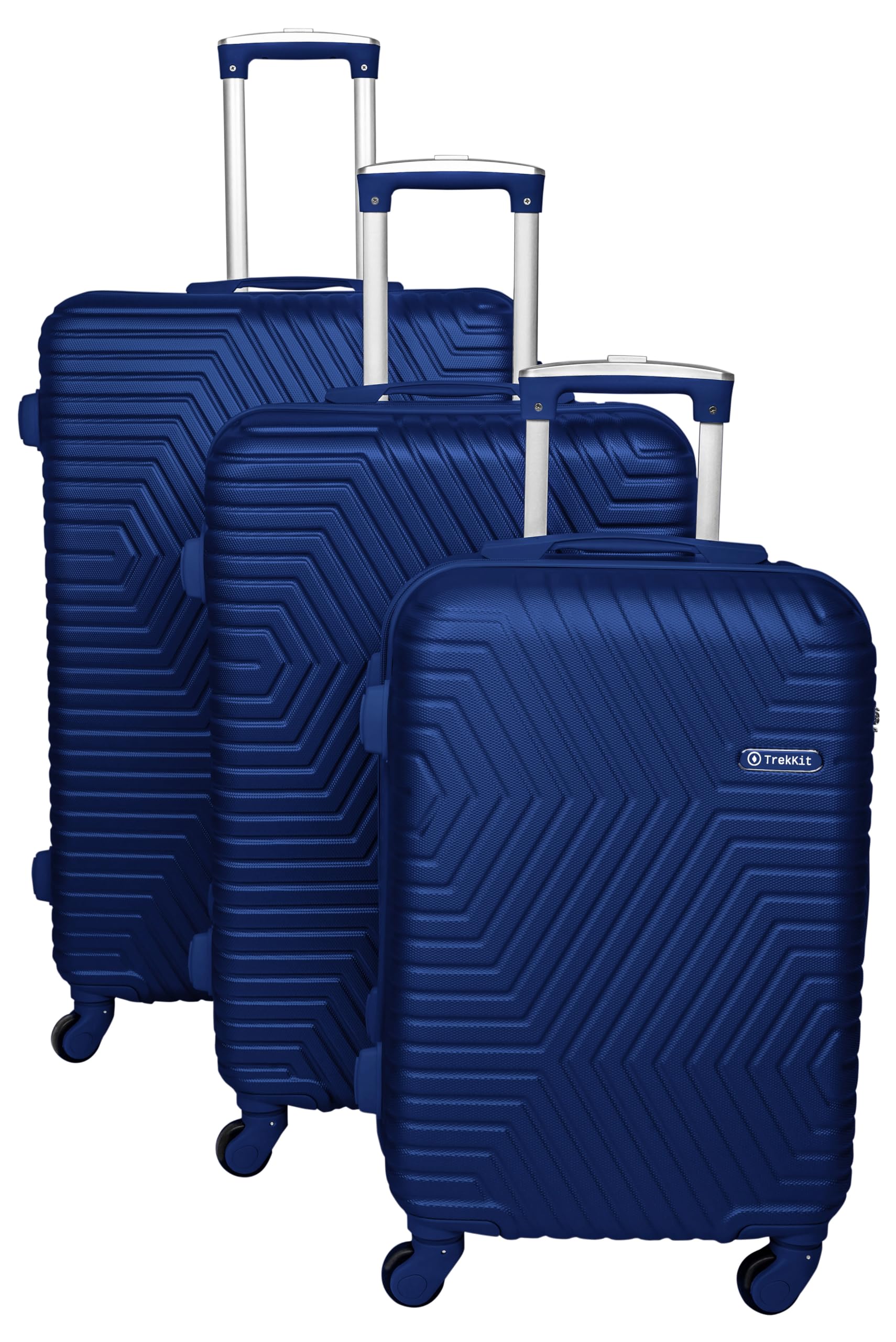 Suitcase Luggage Set of 3 Pieces – 20/24/28 inches HardSide Suitcase 3 Pieces Luggage for Travel - ABS Material with 4 Wheels Spinner (Set of 3, Blue)