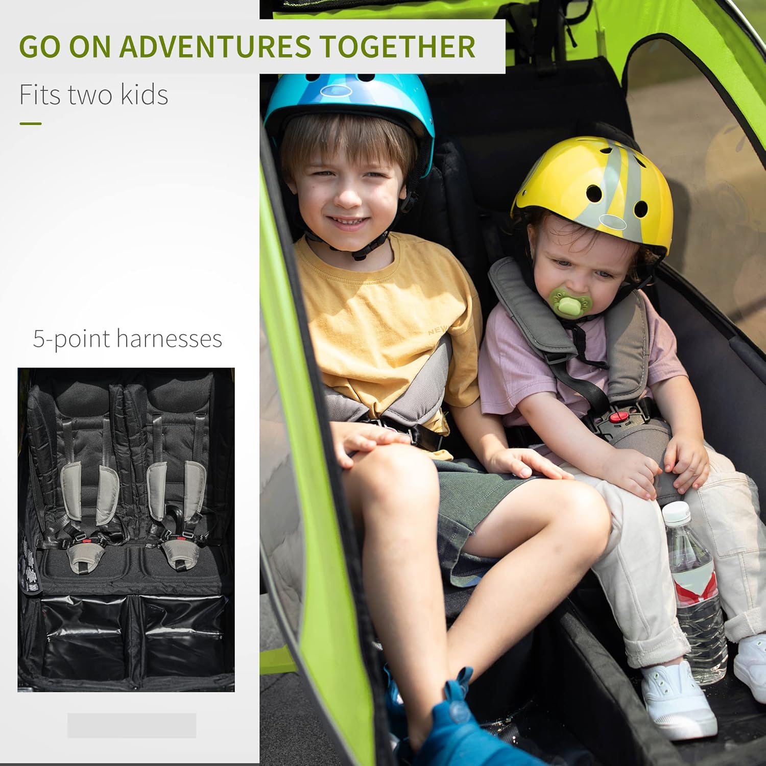 Buy Aosom Bike Trailer for Kids 3 In1 Foldable Child Jogger Stroller