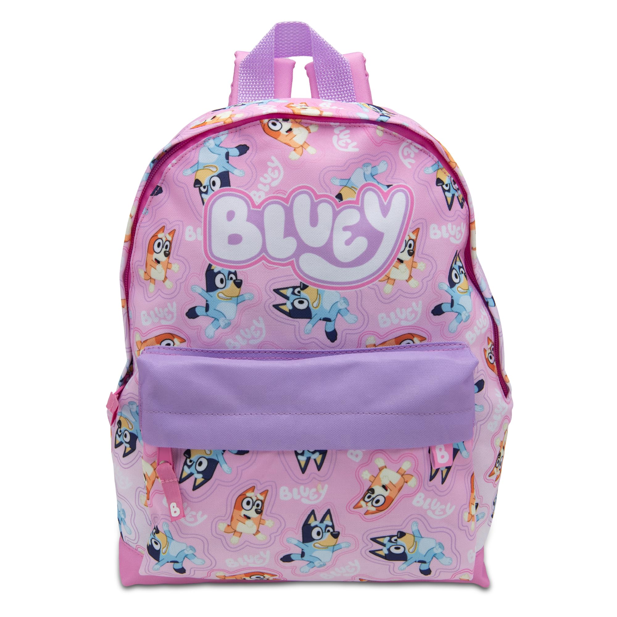Bluey Girls Pink Kids Backpack Preschool Childrens Bag Nursery Rucksack With Front Pocket