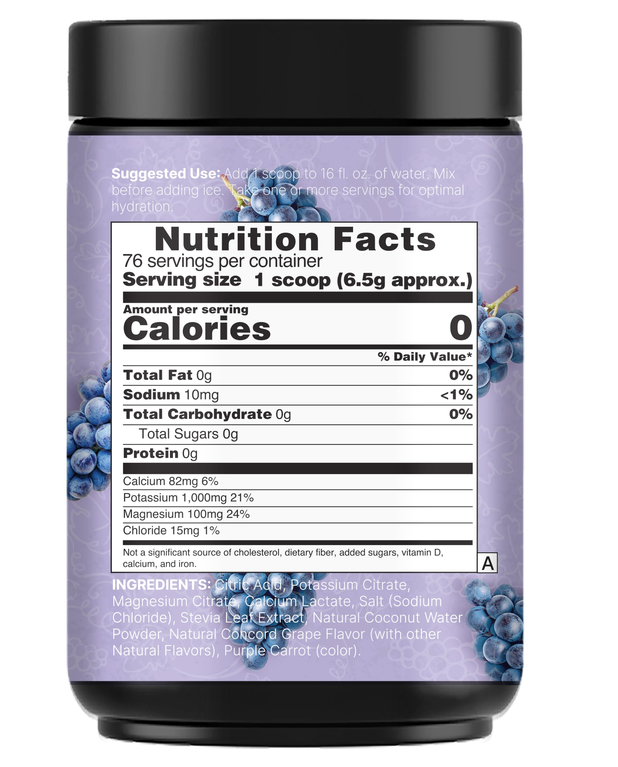 NatureBell Electrolytes Powder No Sugar, 500g (76 Servings) | Keto Fast Hydration Powder, Carnivore-Friendly Electrolyte – 1,000mg High Potassium, Minerals, & Coconut Water – Concord Grape Flavor — Amazon image 8