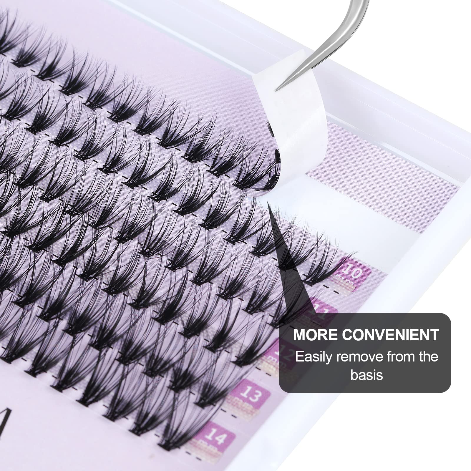 Cluster Eyelash 240pcs 20+40D 0.07 D Curl mix 9-14mm Cluster Eyelashes Extensions - Image 2