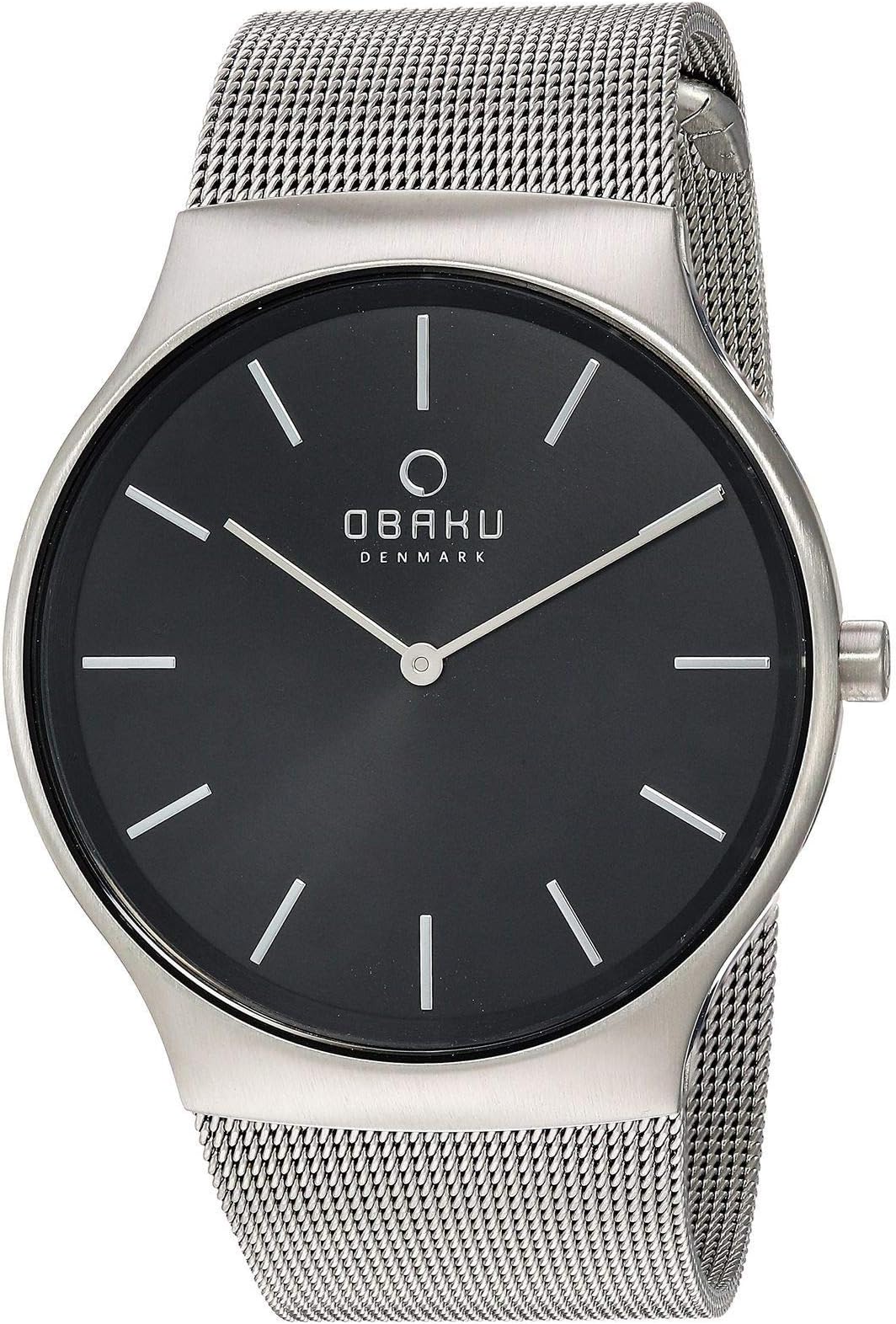Obaku Men's Analogue Quartz Movement Watch with Stainless Steel Mesh Strap V178GXCBMC