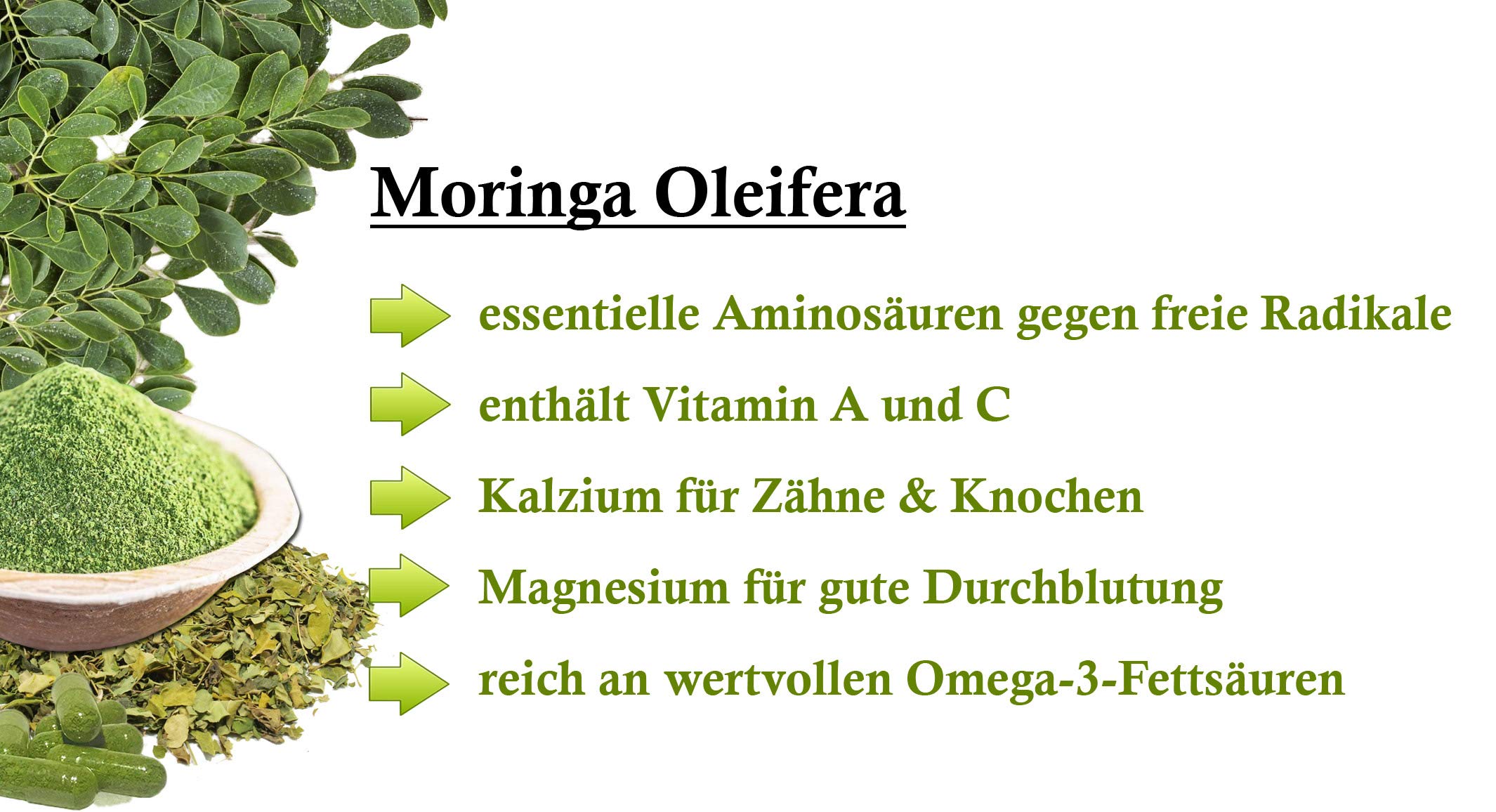 Feuilles De Moringa Oleifera Bio De Madagascar - 500gr Séchage Naturel