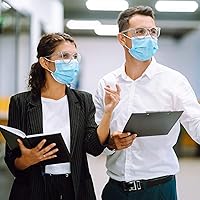 Vista 23 de Gafas de seguridad con estilo, gafas protectoras antiarañazos, transparentes para hombres y mujeres