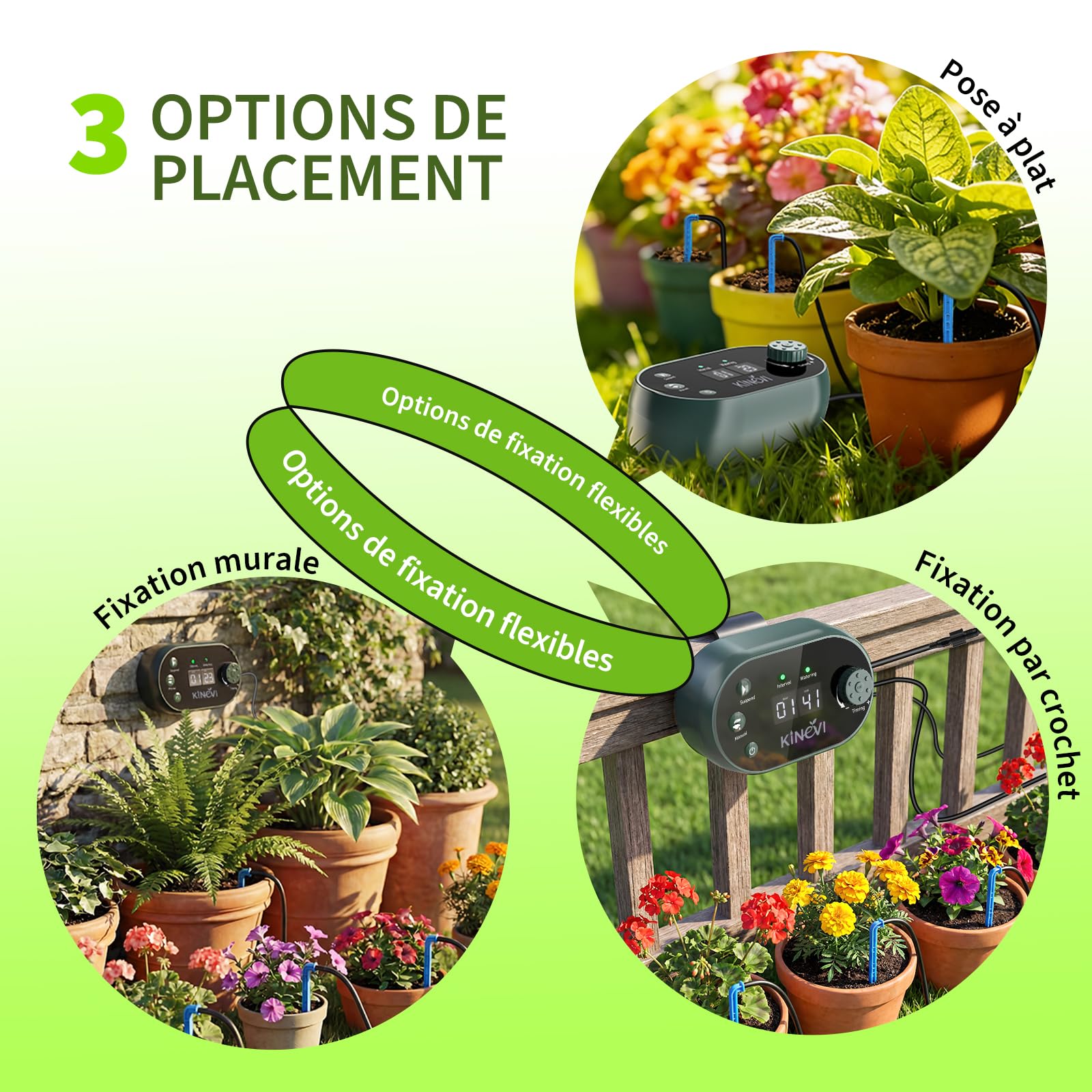 Kit Arrosage Automatique Solaire Jardin Ysteme Irrigation Goutte à Goutte 15 Plantes Balcon Extérieur