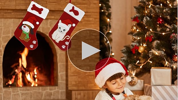 Amazon.com: Cat Christmas Stocking Single, 20 inch Large