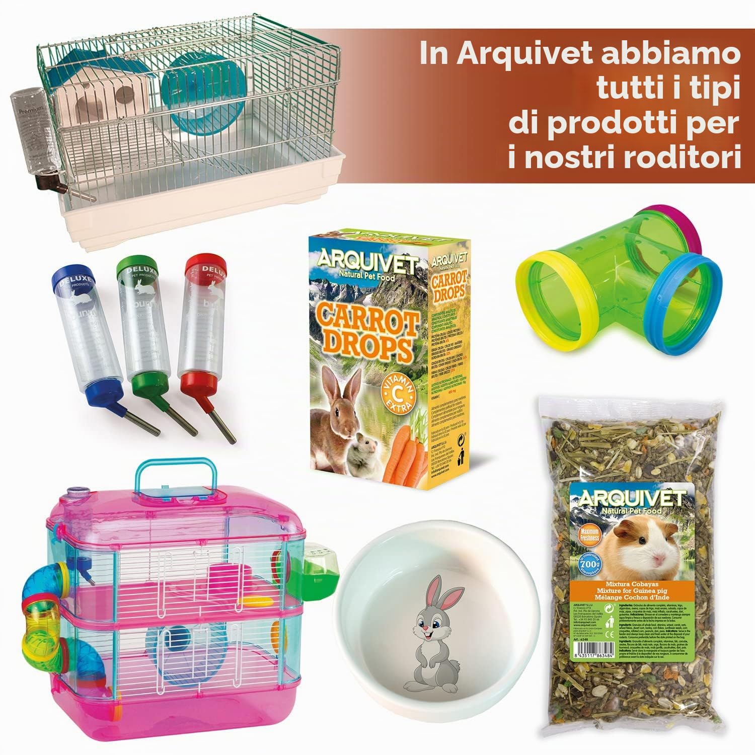 Arquivet - Casa roditori grande 40 x 23 x 20 cm