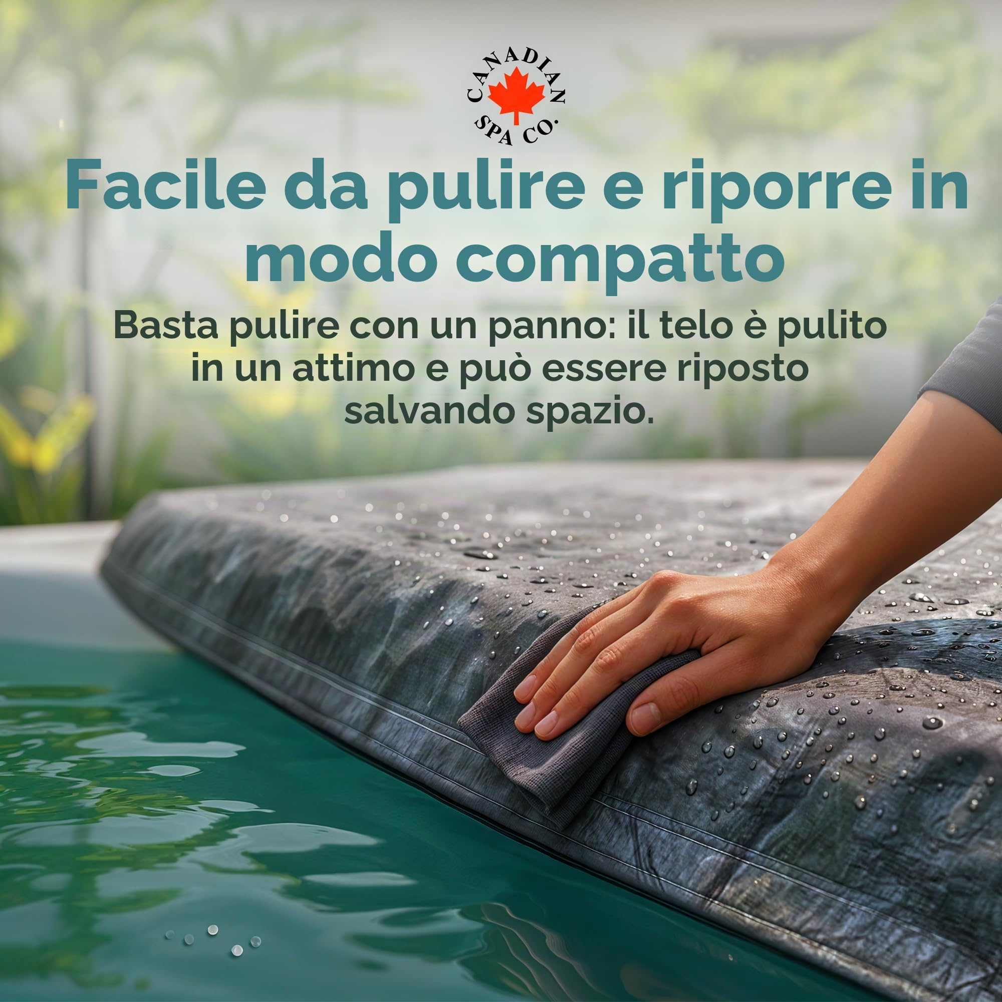 CANADIAN SPA CO. Cover Guard, telone di protezione per coperture isolanti, 2,41 x 2,16 x 0,3 m, copertura protettiva in polietilene intrecciato, protezione dai raggi UV, dal vento e dalle intemperie