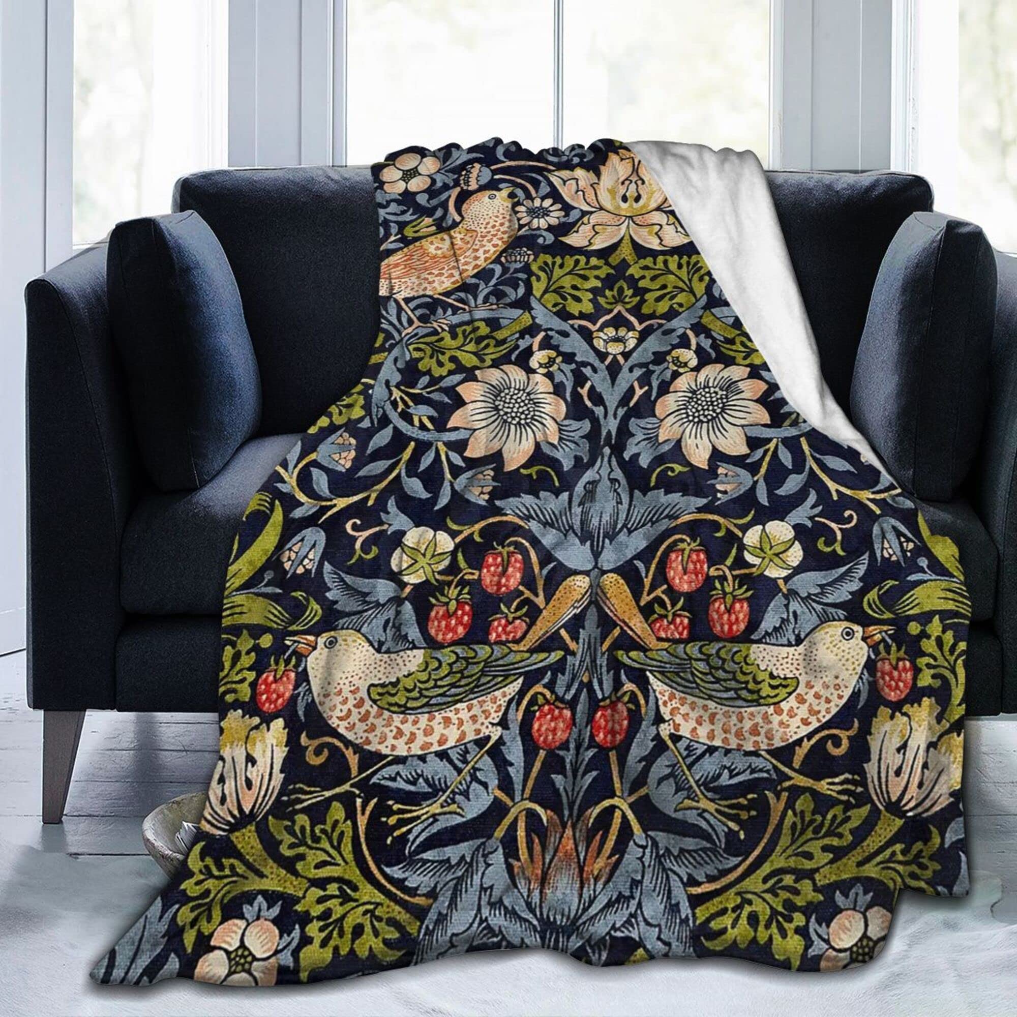 Amazon｜毛布 William Morris ウィリアムモリス ブランケット シングル 