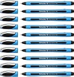 Slider Memo XB (Extra Broad) Ballpoint Pen, 1.4 mm, Light Blue Barrel, Black Ink, Box of 10 Pens (150201)