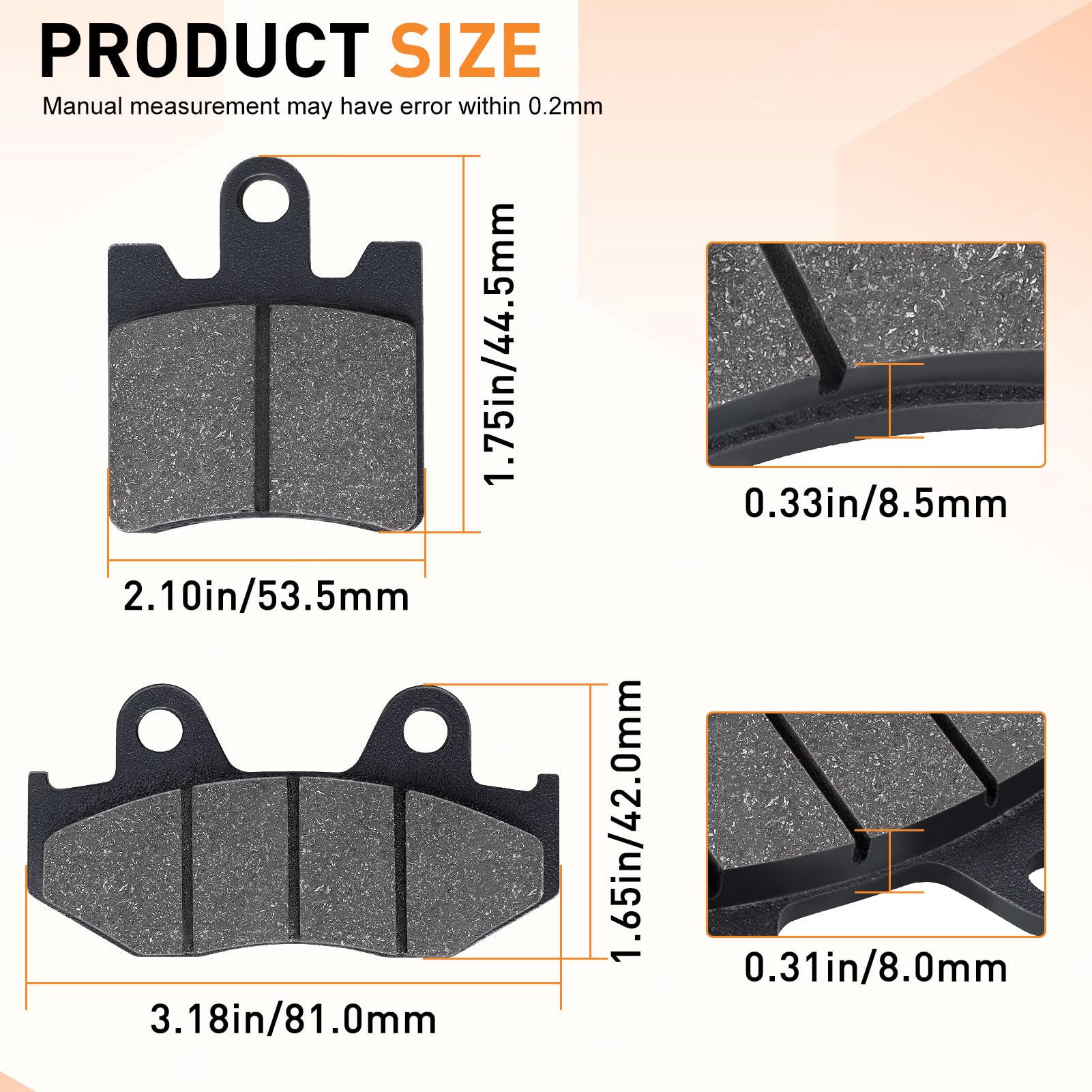 Pastiglie Freno Anteriore Posteriore per Suzuki AN 250 Burgman 1998-2006 AN400 Burgman 400 1999-2000