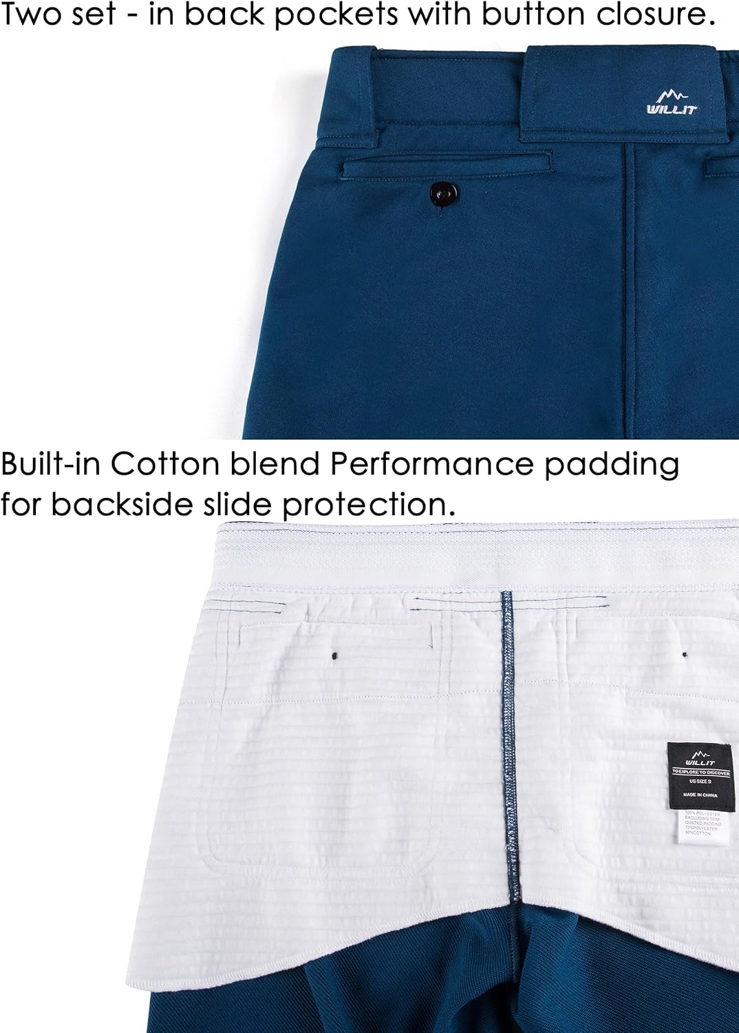 Willit Girls' Softball Pants Kids' Youth Baseball Pant Belted Low Rise Fastpitch Pants with Pockets - Image 5