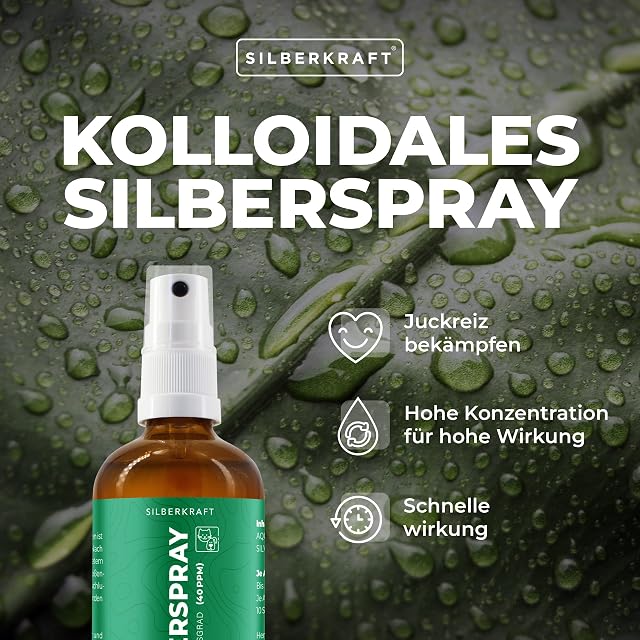 Foto 2 de 8 de Silberkraft Spray de Plata coloidal de 100 ml - Spray para cicatrización de heridas