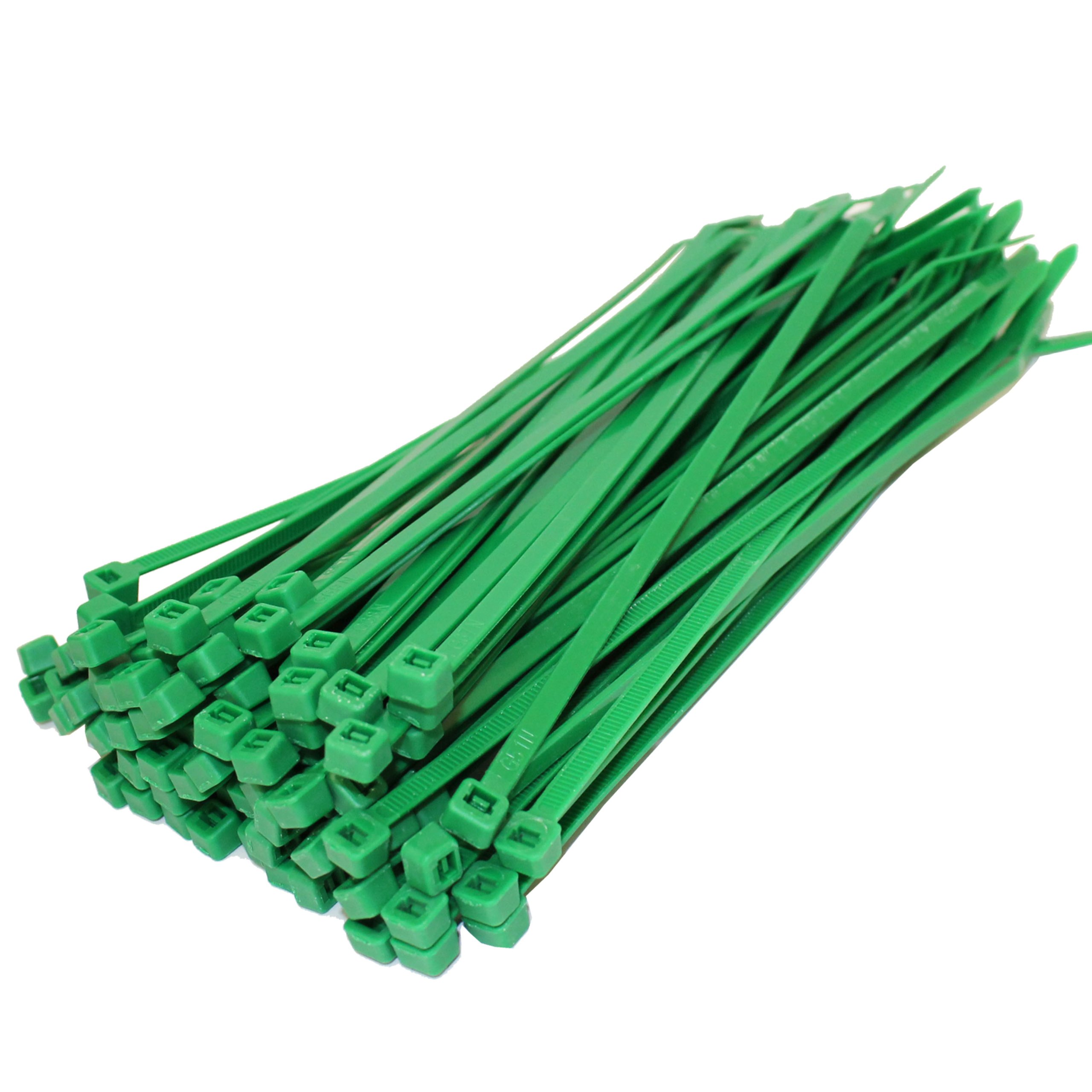 All Trade Direct Green 50 X Cable Ties 200Mm X 4.8Mm Zip Tie Bases