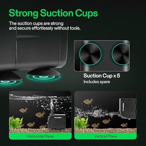 VIVOSUN 660GPH Submersible Water Pump, 2500L/H 35W aquarium pump, Ultra Quiet Fountain Pump with 8.2ft/2.5m High Lift for Fish Tank, Pond, Aquarium, Statuary, Hydroponics(660GPH)