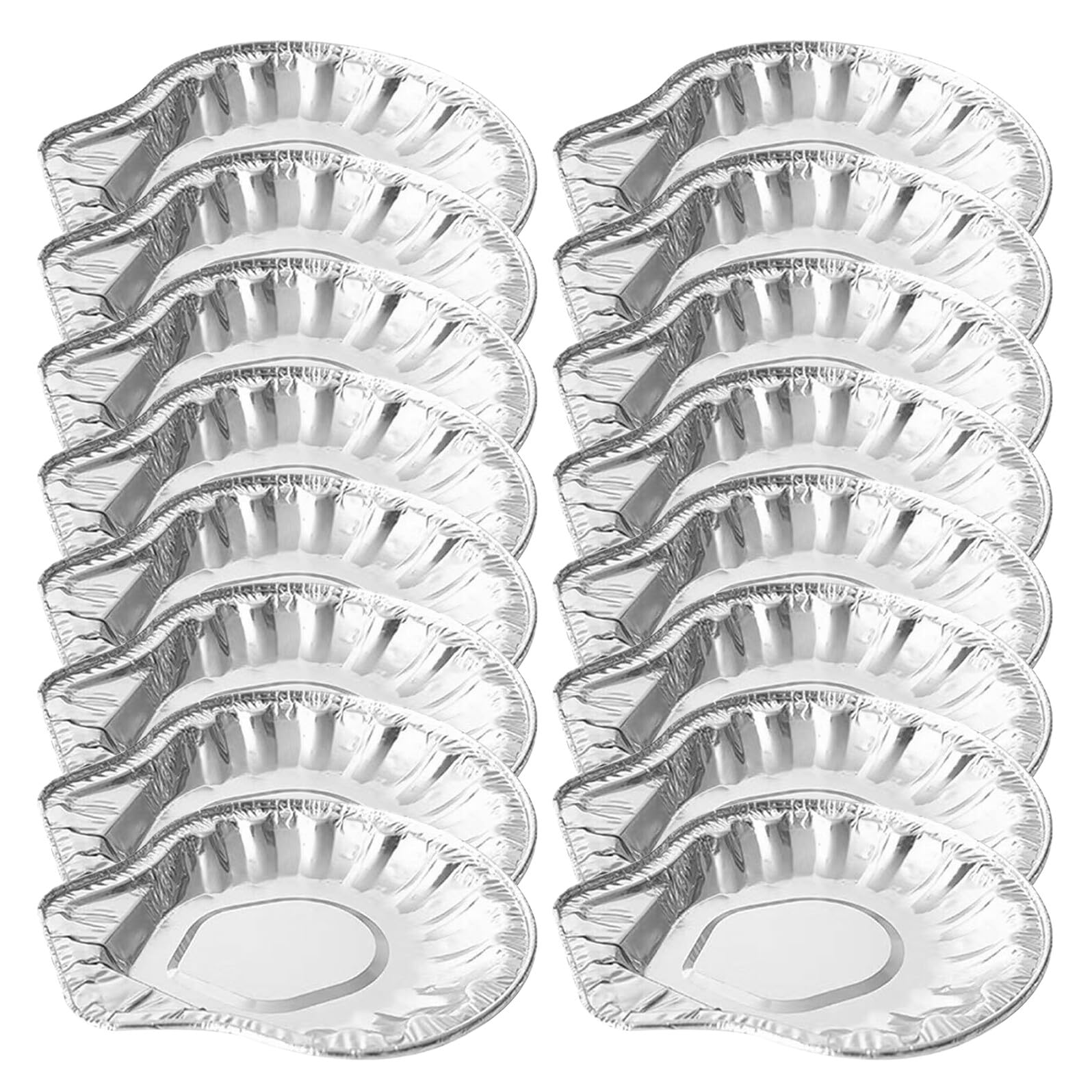 Toyvian Assiette Huitre Jetable en Aluminium Argenté, Lot de 100pcs pour Barbecue et Cuisson, Conductivité Thermique et Présentation Élégante pour Fêtes