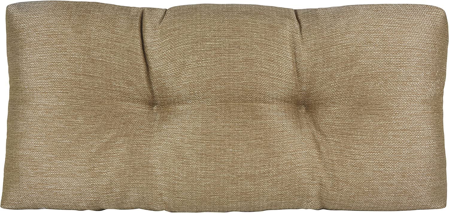 Klear Vu The Gripper Omega Non-Slip Tufted Bench Cushion for Indoor Furniture, Entryway Storage, Bay Window, Corner Nook or Piano Seat, 27 Inches, 06 Gold