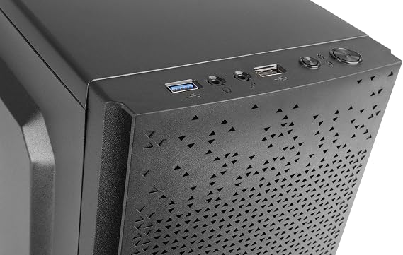 Tacens Anima AC6, Compact Micro ATX PC Case, Front Mesh Cooling, USB 3.0, Black