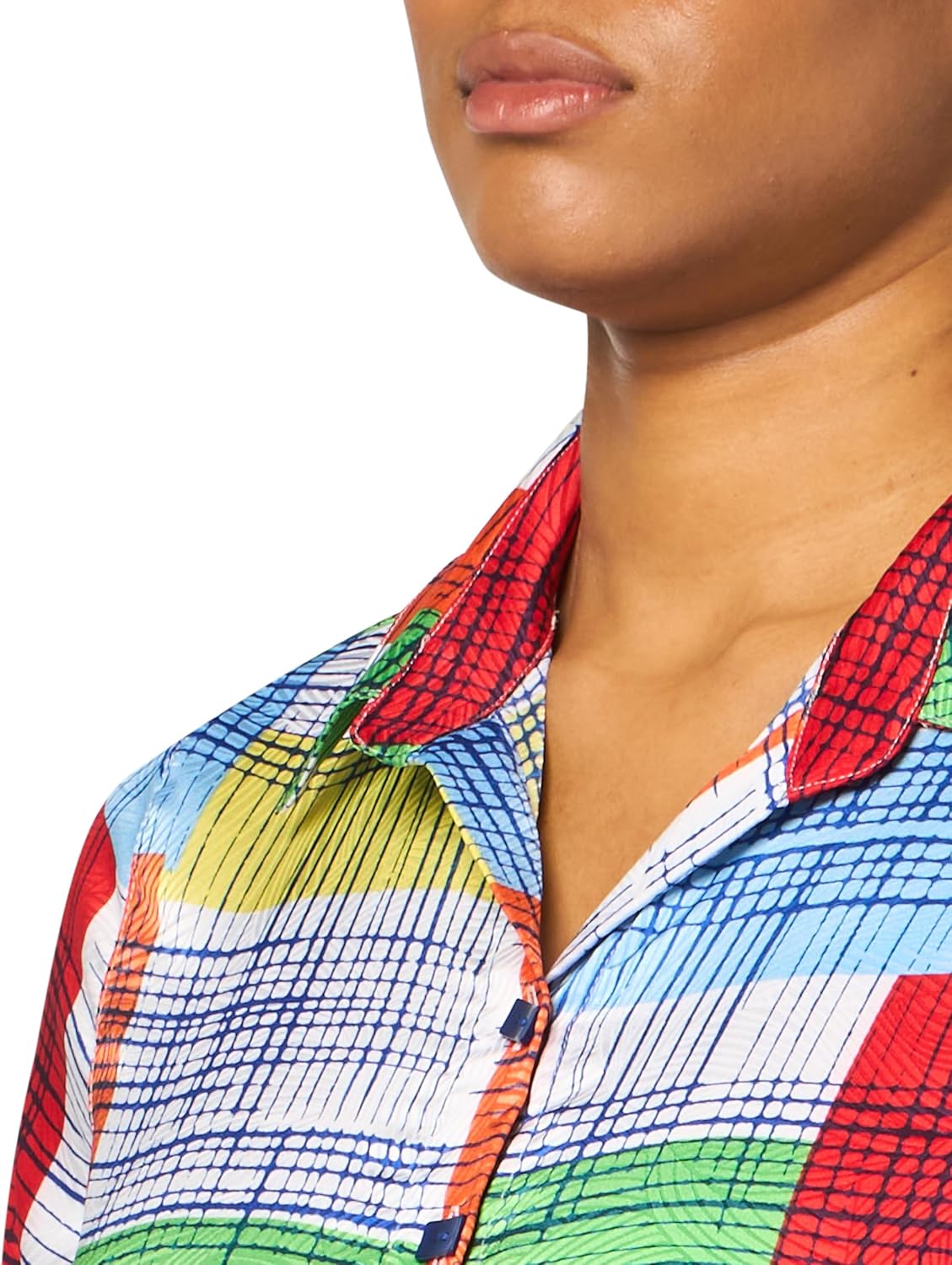 MULTIPLES Womens Turn-up Cuff Three Quarters Sleeve Button Front High-Low Shirt - Image 3