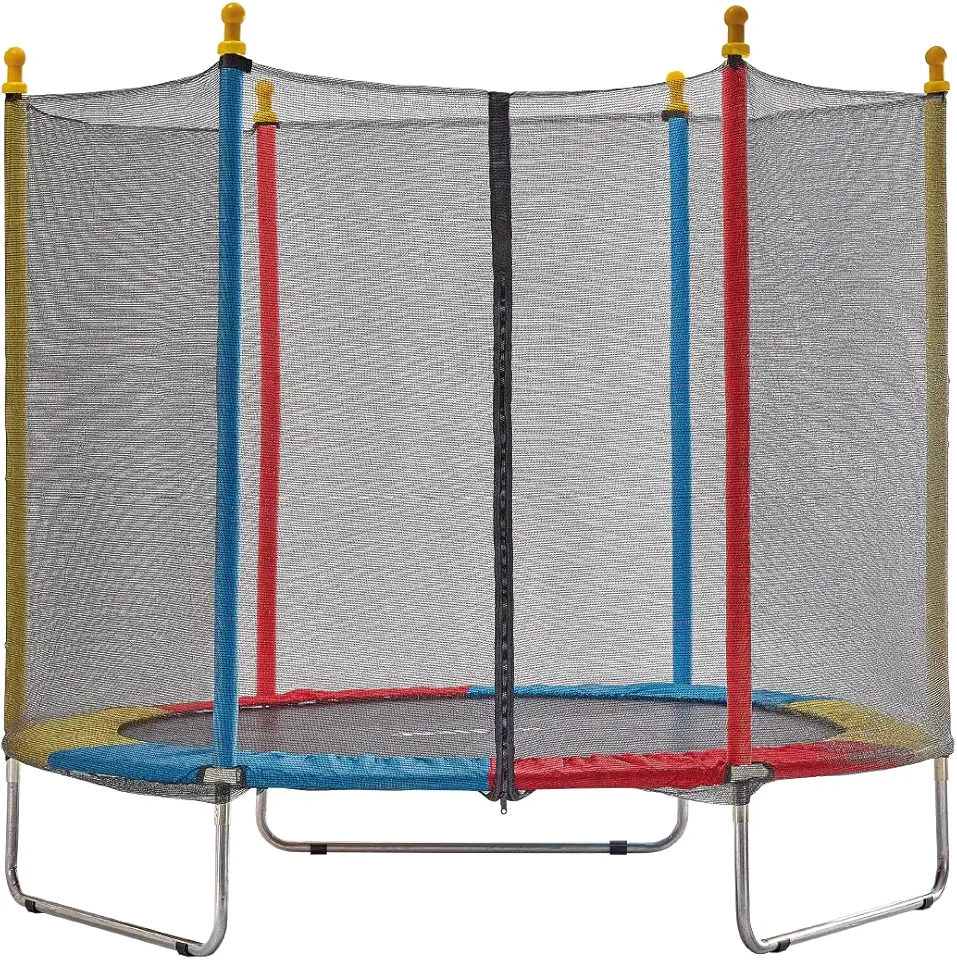 JUSTFUN, Cama Elástica Infantil 1,40M ou 1,80M Trampolim Infantil Cama Elástica Resistente Pula Pula Premium para Área Interna ou Externa Playground Brinquedo Diversão para Crianças Brincar