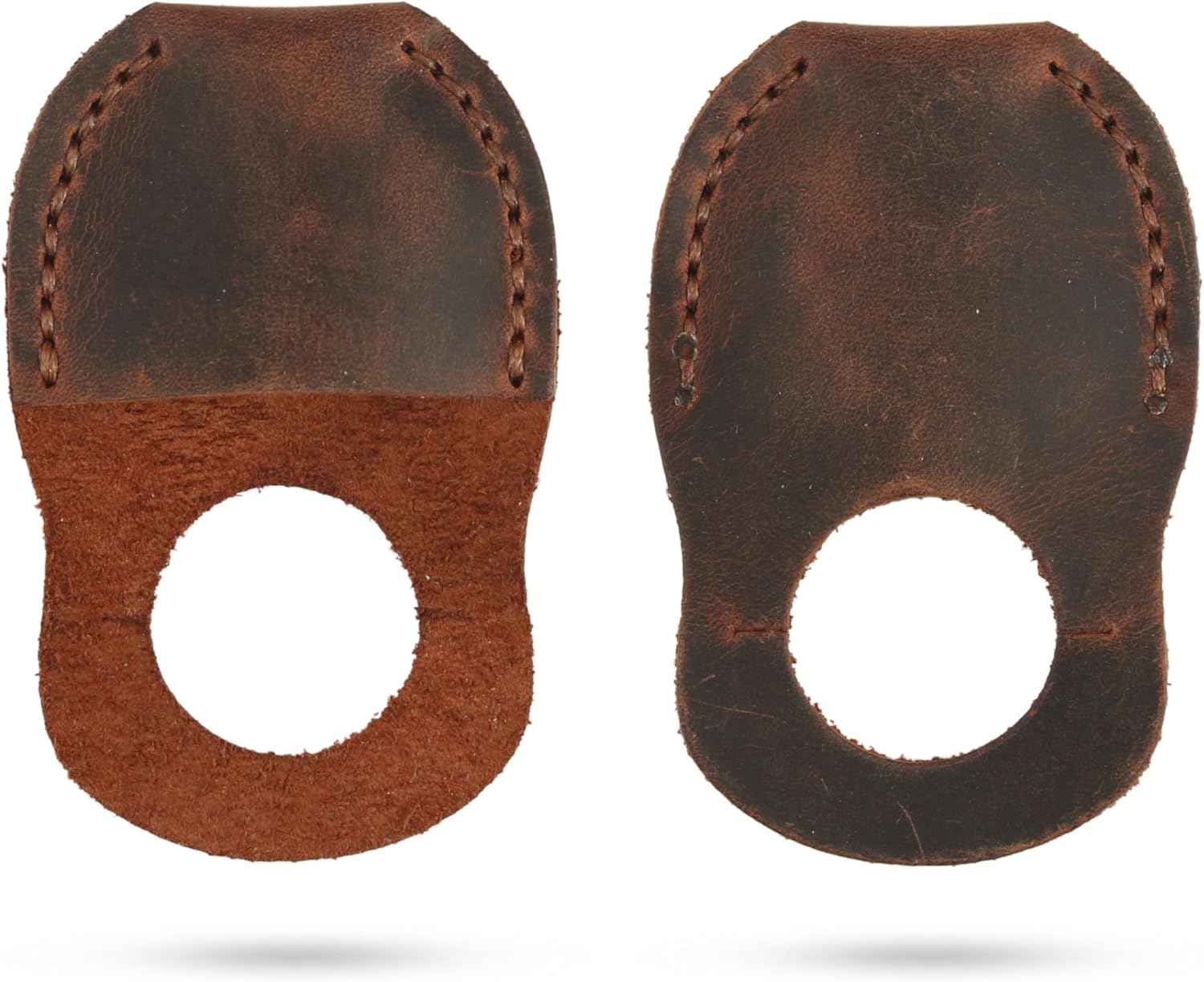 Toprank Leather Thumb Guard for Wood Carving - Premium Full Grain Leather Finger Protector, Handmade Carpenter Carving Kit Accessory (Tan)