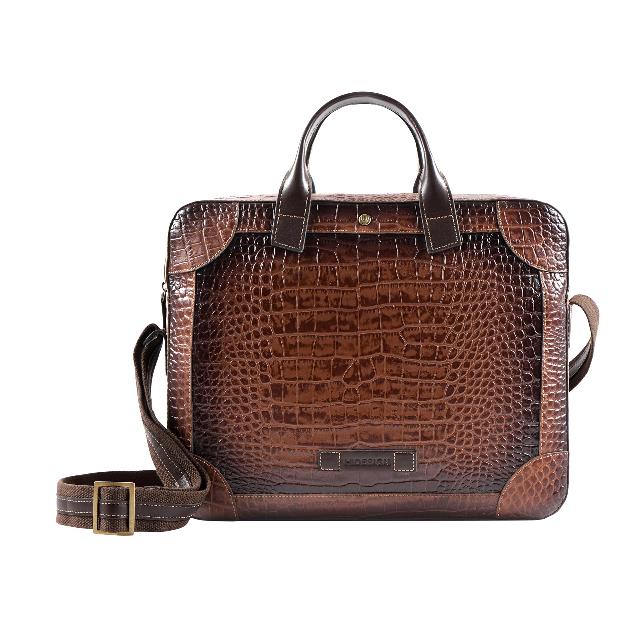 Hidesign Men's Genuine Leather Briefcase-image-11