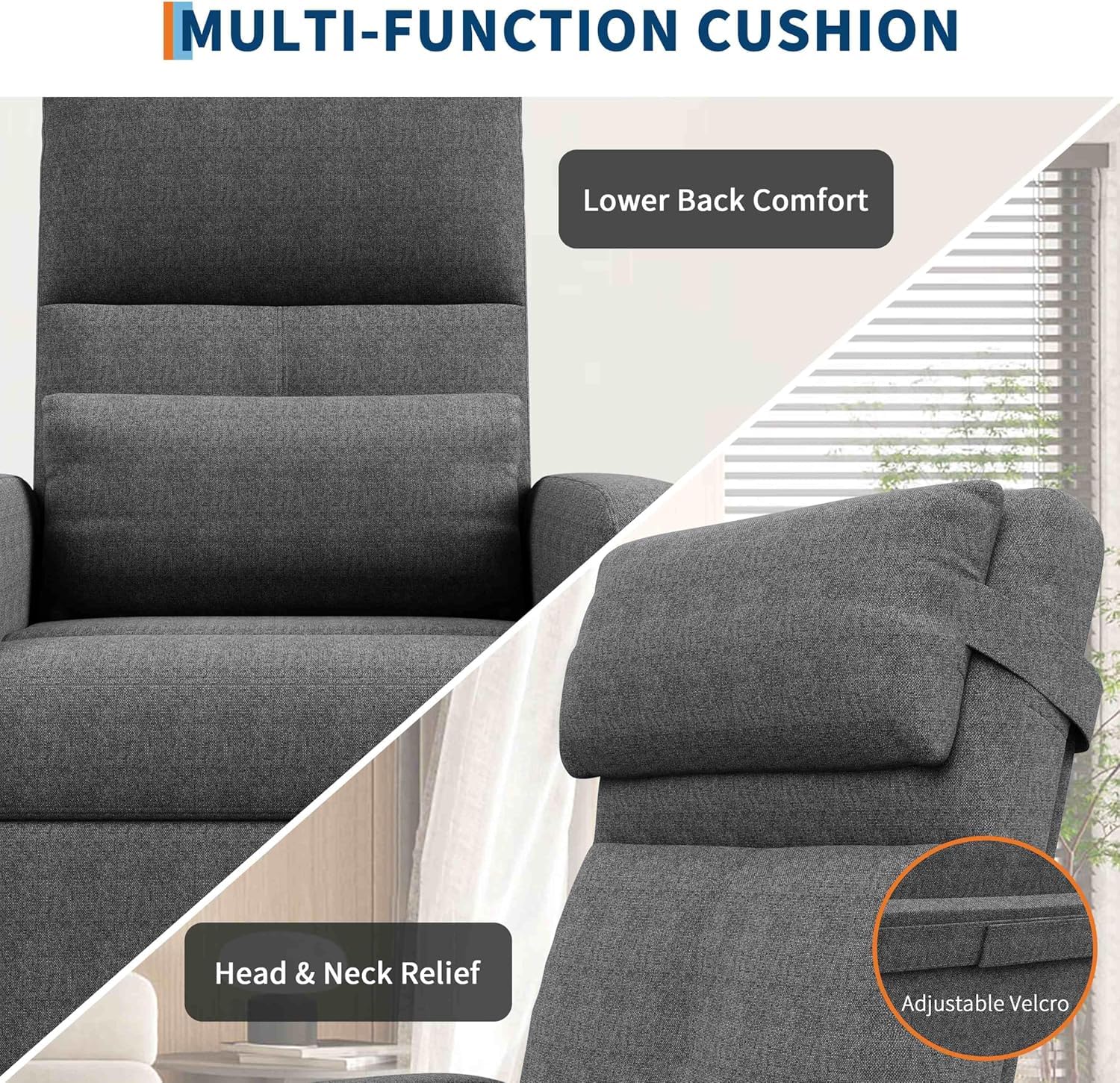 Sillón Reclinable Eléctrico, Sillón Relax con Masaje y Calor, Sillón Masajeador Ergonómico con USB y Bolsillos, Butaca Ideal para Salón, Cine en Casa, Dormitorio, Leer o Ver TV