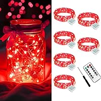 Vista 61 de AIKEI Paquete de 12 luces LED de hadas que funcionan con pilas, guirnaldas de luces impermeables de 7 pies, 20 luces LED de luciérnagas estrelladas