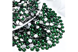 2000PCS Dark Green Rhinestones Flatback SS20 5mm Resin Flatback Gems for Crafts, Nails, Decor