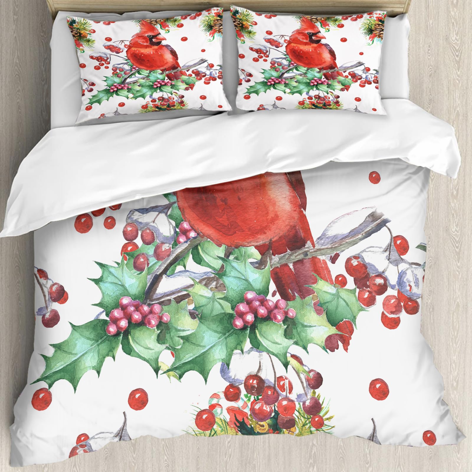 Housse de couette motif Noël 228x264 parure de lit cadeau idéal