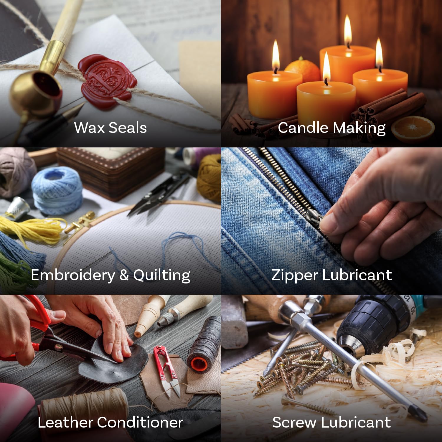 The Beadsmith Wosk do pielęgnacji nici – sztabka 1 uncji, 100% wosk pszczeli, naturalny wzmacniacz sznurków do artykułów rzemieślniczych i krawieckich