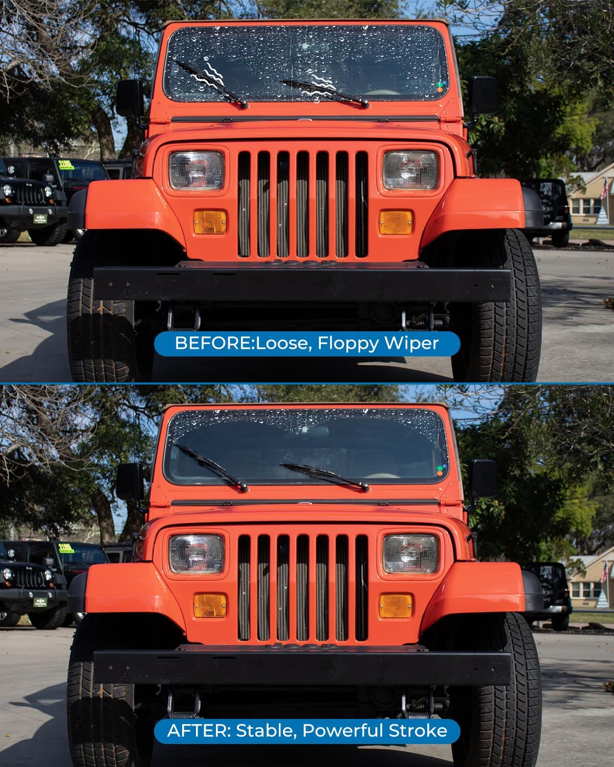 for Jeep Wrangler YJ Wiper Linkage Bushings Repair Kit 1987 1988 1989 1990 1991 1992 1993 1994 1995 - Fix Loose or Broken Wiper Arm with Durable Nylon Bushing Set