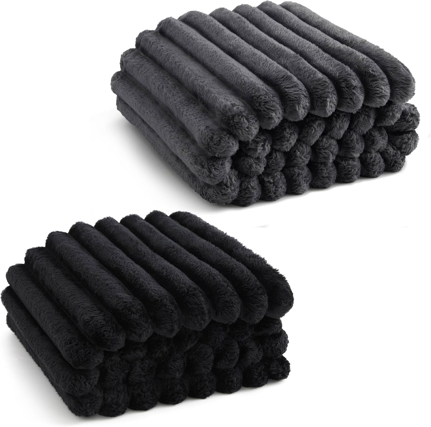 Bedsure Black Throw Blanket for Couch&Throw Blanket for Couch,50x60 Inches