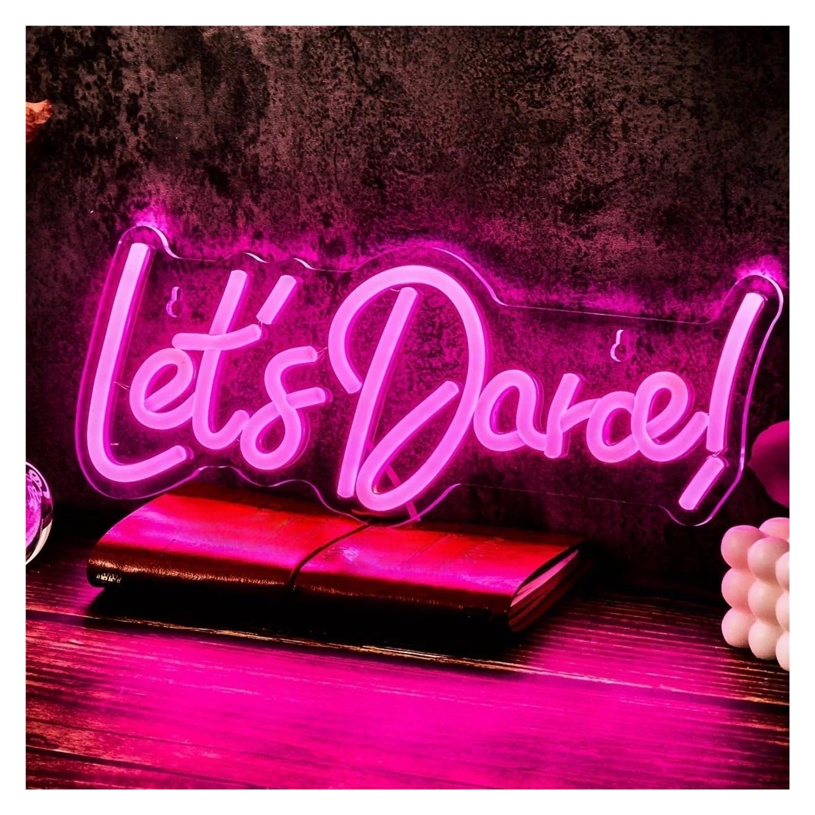 Insegna al Neon LED Let's Dance Insegna Al Neon Per Decorazioni Da Parete Luce A LED Per USB Per La Casa Bar Sala Per Feste Danza KTV Music Club 33.2cm×13.8cm