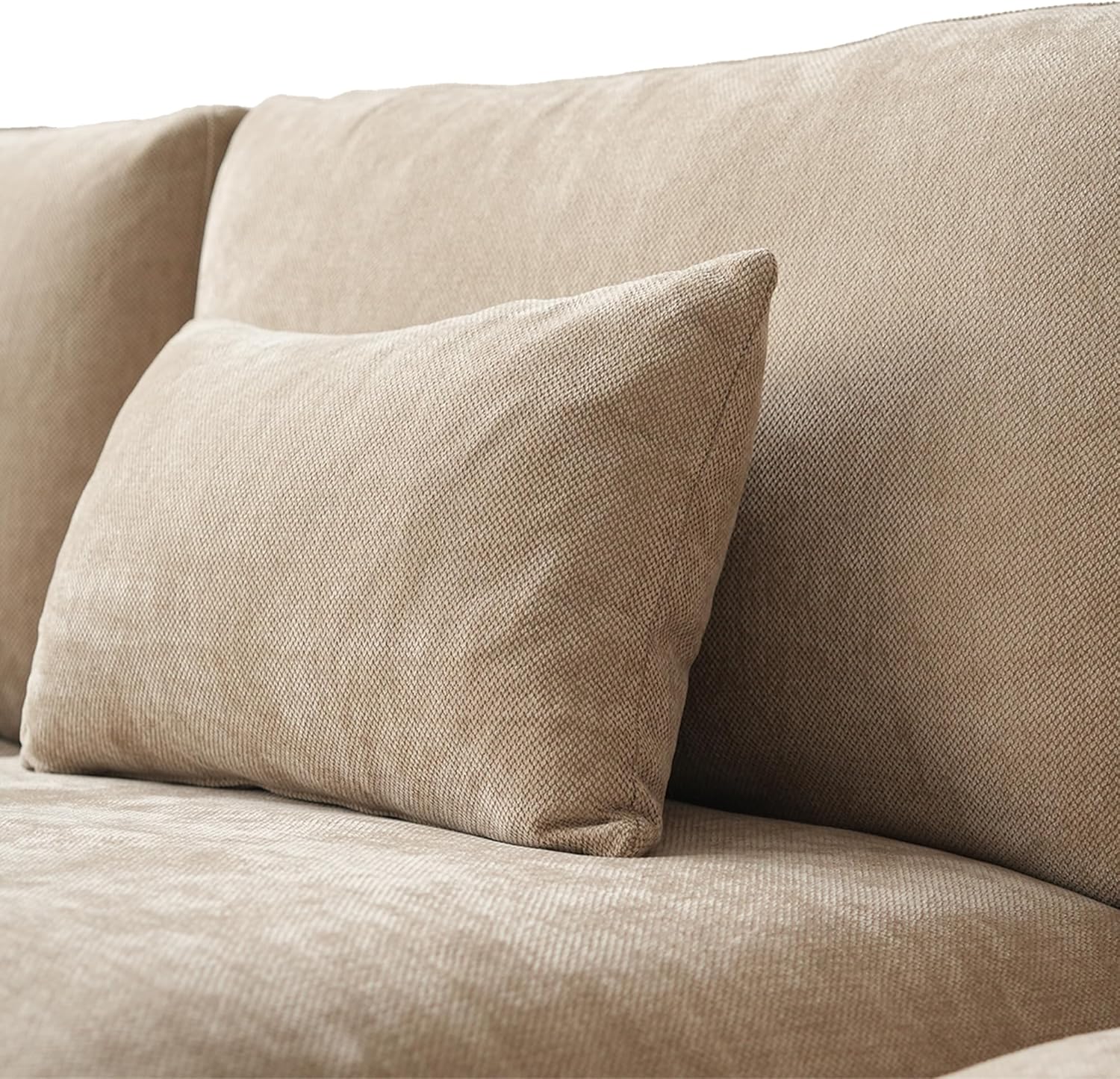 Cloud Couch Modular Sectional Sofa,119.29" L Shaped Couch, Oversized Down Filled Convertible Wide Seater,3 Seater with 1 Ottoman for Living Room Set, Covers Washable&Replaceable,Khaki