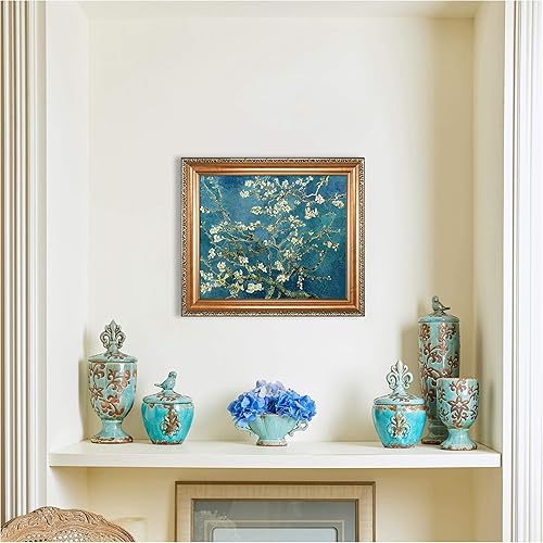 Miniatura 1011 de A&T ARTWORK The Starry Night de Vincent Van Gogh. Tamaño del marco: 36 x 30 pulgadas, tamaño de la imagen: 30 x 24 pulgadas, reproducciones clásicas