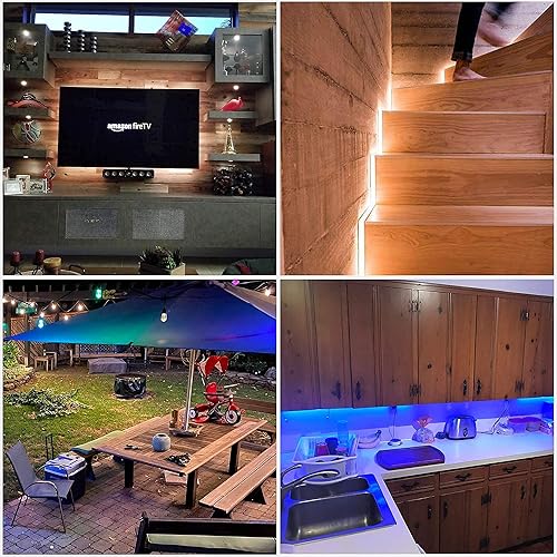Miniatura 7 de Tira de luces LED compatible con Alexa Maxonar Wifi LED Kit de tira de luz con RGB Multicolor impermeable IP65 inalámbricA teléfono inteligente