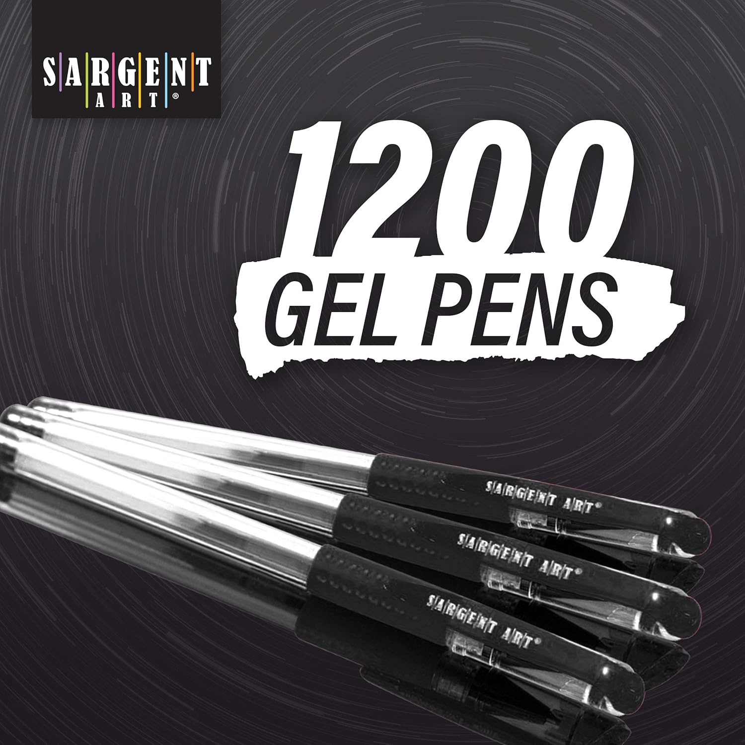 Sargent Art Black 1200 Glitter Gel Pens