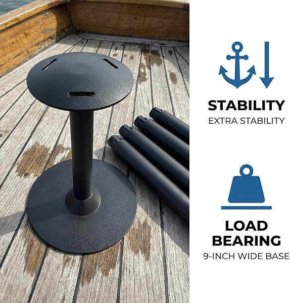 Xygobla Palo di Supporto per Telo Copertura Barca, Regolabile da 30 cm a 137 cm, Palo di Supporto per Coperture da Giardino con 6 Barre di Estensione, Palo di Supporto per Coperture di Barche per - 4