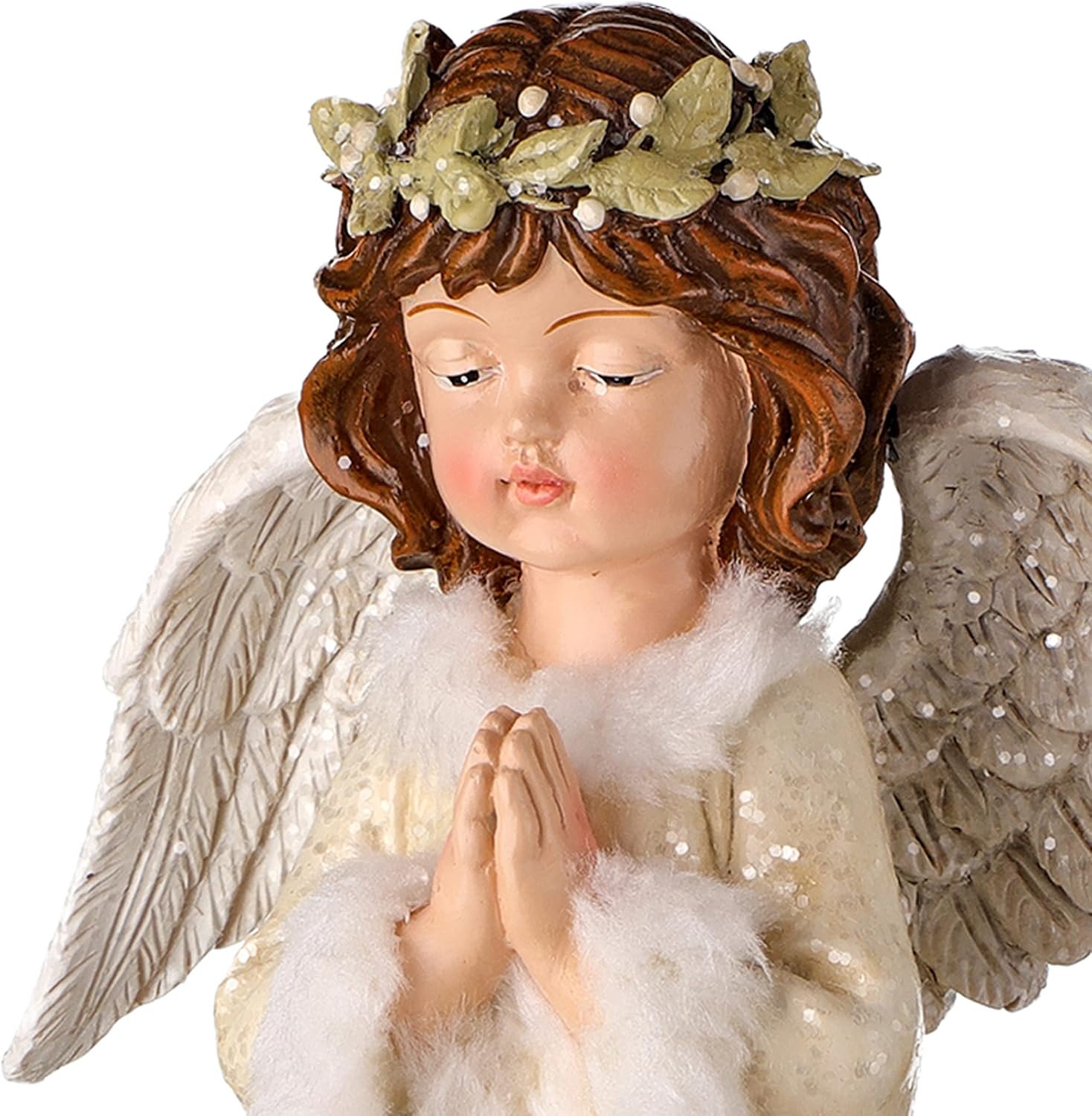 Regency International Resin Christmas Girl Angel Figurine, Set of 2, 8 Inch image 3