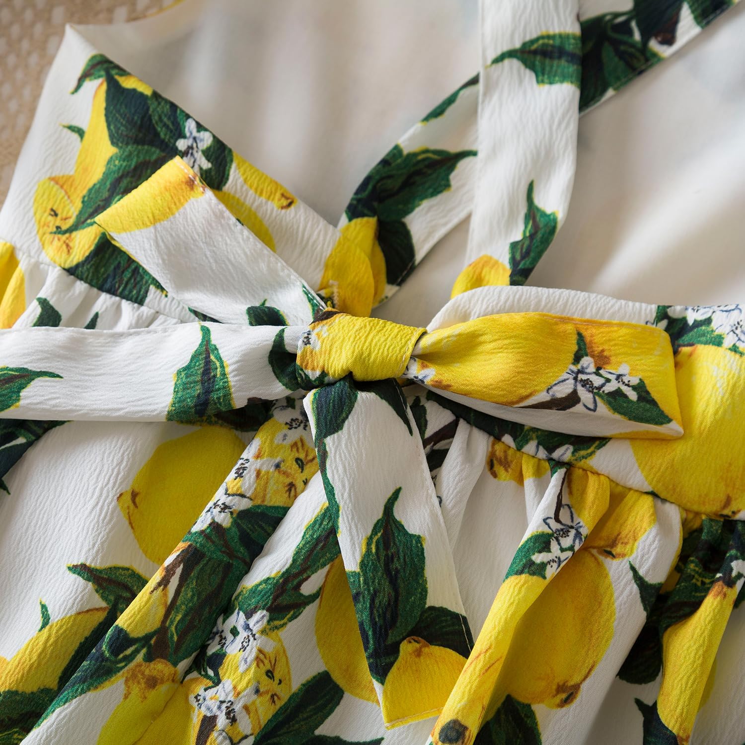 NNJXD Floral Girl Printed Dress Ruffles Sleeve Tie Back Summer Casual Sundress Toddler Kids Clothes - Image 7