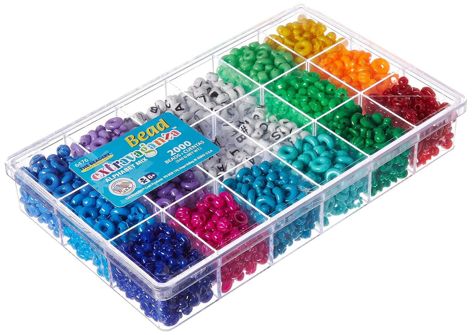 Beadery Bead Extravaganza Bead Box Kit, 22.4Ounce, Alphabet Amazon