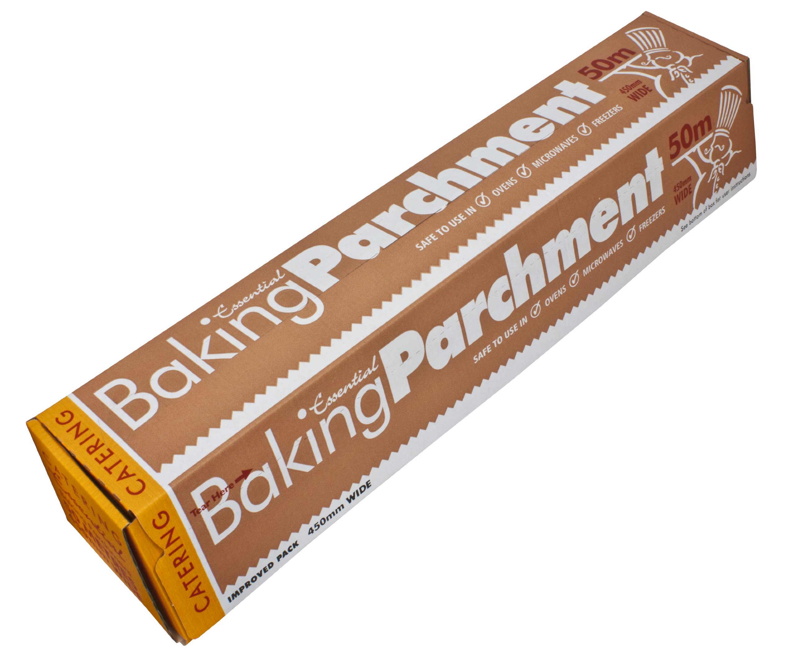 450mm x 50m Roll Kitchen Catering Baking Parchment Tray Tin Lining Paper Cooking